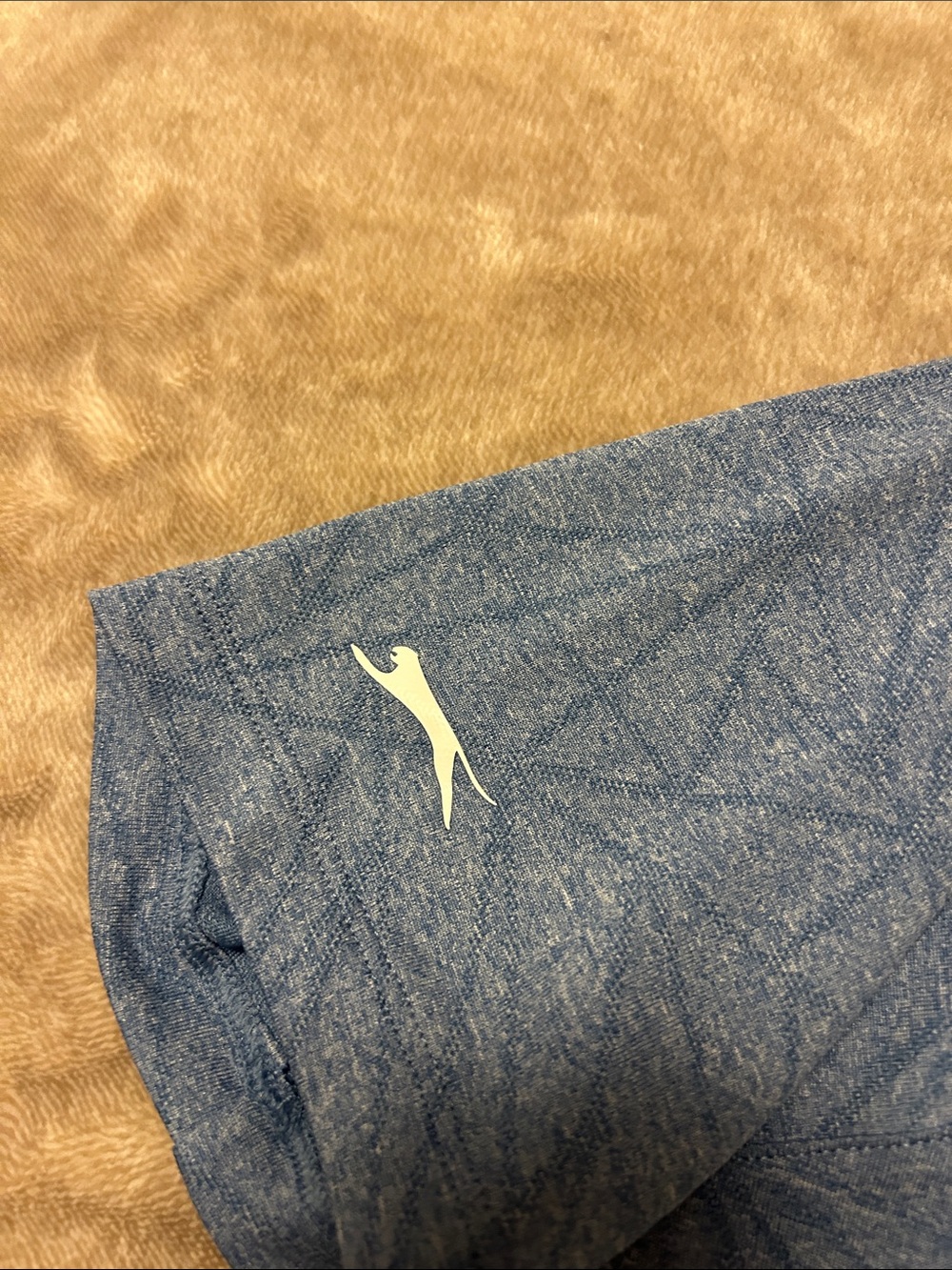 Slazenger Golf Blue Heathered Geometric Polo, Size XS - Picture 6 of 7